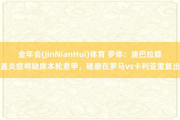 金年会(JinNianHui)体育 罗体：迪巴拉膝盖炎症将缺席本轮意甲，磋磨在罗马vs卡利亚里复出