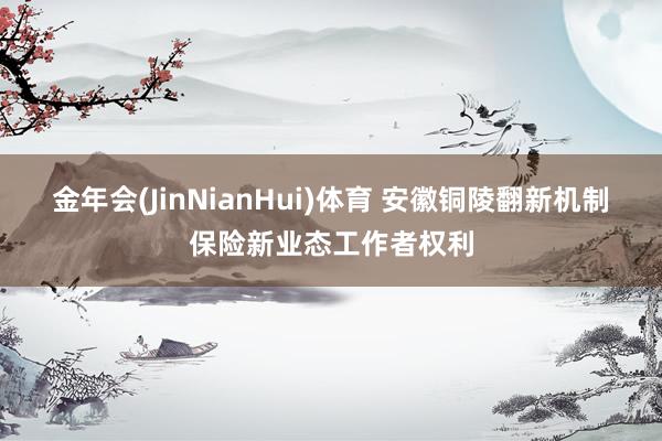金年会(JinNianHui)体育 安徽铜陵翻新机制保险新业态工作者权利