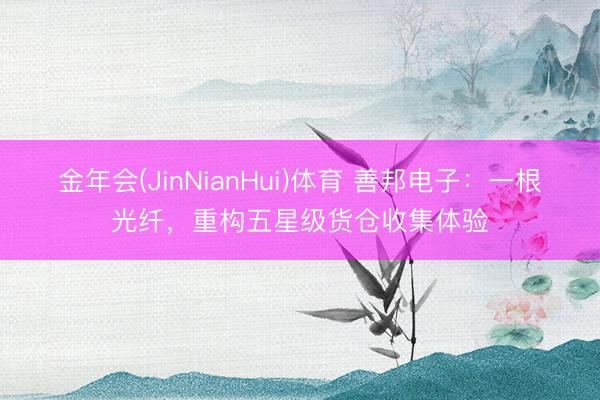金年会(JinNianHui)体育 善邦电子：一根光纤，重构五星级货仓收集体验