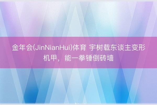 金年会(JinNianHui)体育 宇树载东谈主变形机甲，能一拳锤倒砖墙