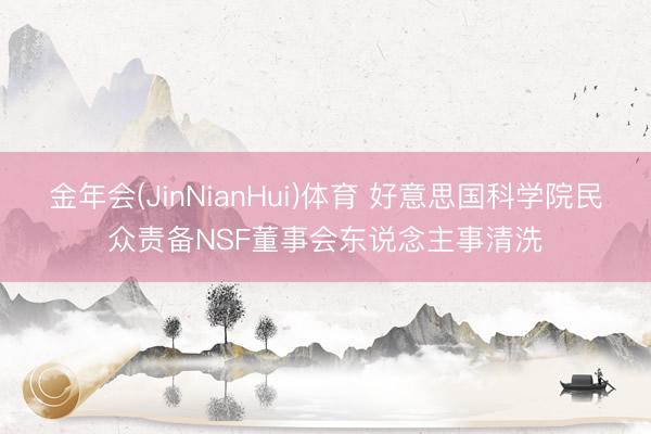 金年会(JinNianHui)体育 好意思国科学院民众责备NSF董事会东说念主事清洗