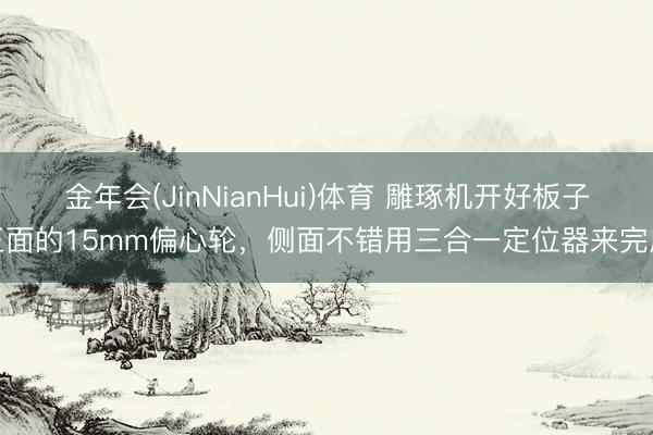 金年会(JinNianHui)体育 雕琢机开好板子正面的15mm偏心轮，侧面不错用三合一定位器来完成