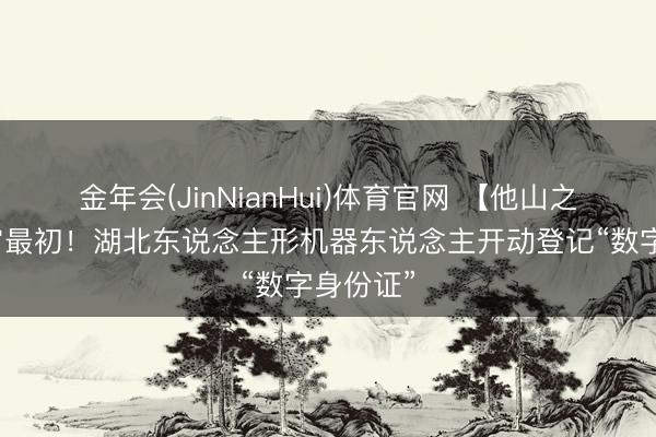 金年会(JinNianHui)体育官网 【他山之石】宇宙最初!湖北东说念主形机器东说念主开动登记“数字身份证”