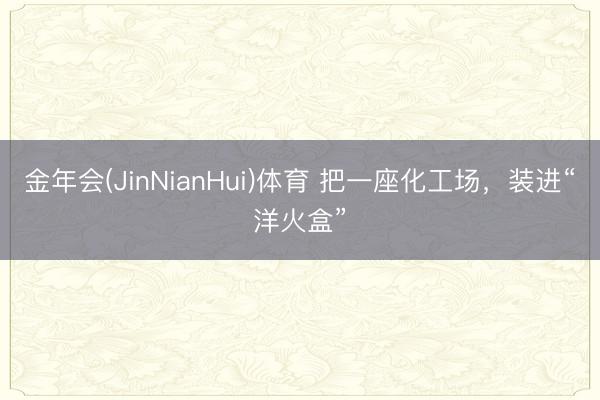 金年会(JinNianHui)体育 把一座化工场，装进“洋火盒”