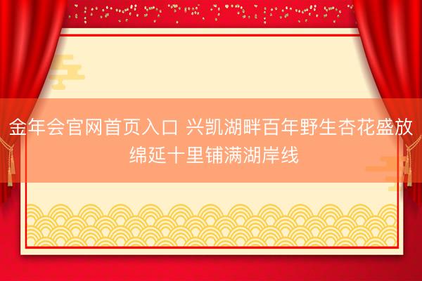 金年会官网首页入口 兴凯湖畔百年野生杏花盛放 绵延十里铺满湖岸线