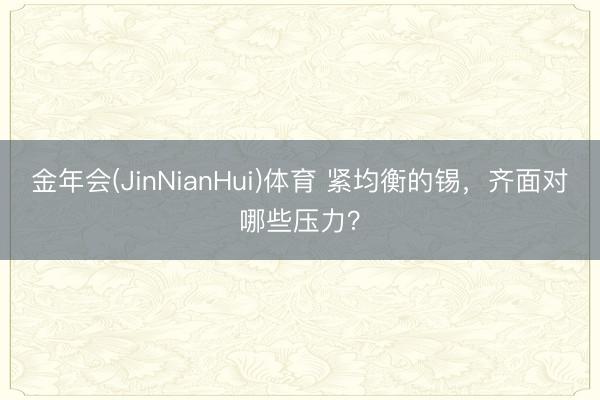 金年会(JinNianHui)体育 紧均衡的锡，齐面对哪些压力？