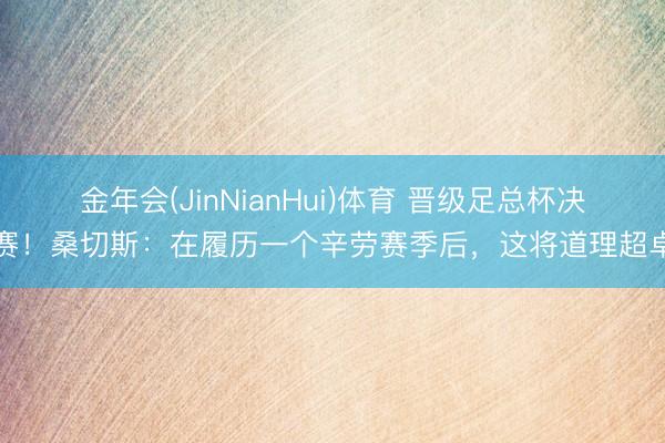 金年会(JinNianHui)体育 晋级足总杯决赛!桑切斯:在履历一个辛劳赛季后,这将道理超卓