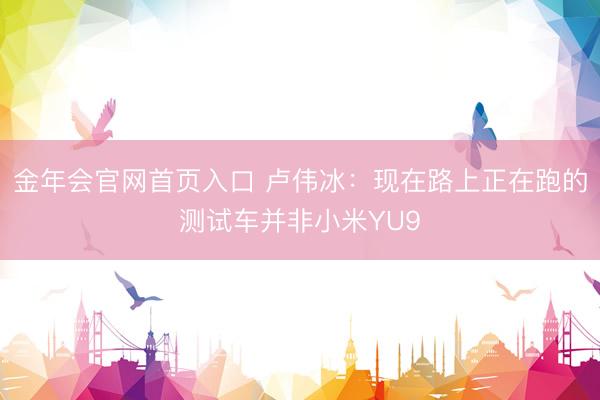 金年会官网首页入口 卢伟冰:现在路上正在跑的测试车并非小米YU9