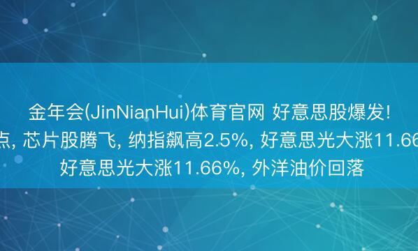 金年会(JinNianHui)体育官网 好意思股爆发! 说念指怒涨九百点, 芯片股腾飞, 纳指飙高2.5%, 好意思光大涨11.66%, 外洋油价回落