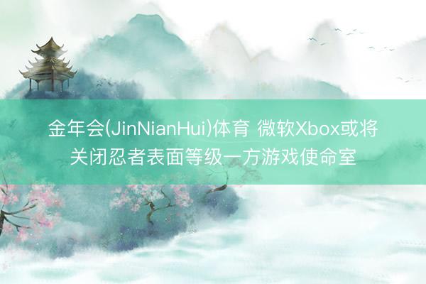 金年会(JinNianHui)体育 微软Xbox或将关闭忍者表面等级一方游戏使命室