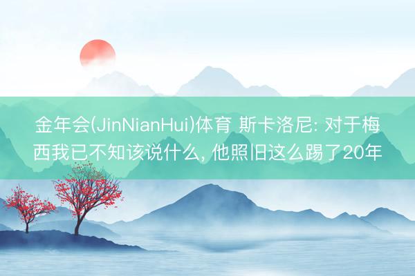 金年会(JinNianHui)体育 斯卡洛尼: 对于梅西我已不知该说什么, 他照旧这么踢了20年